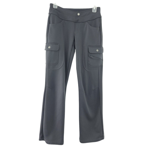 Athleta Fleece Lined Pants XS Gray Warm Winter Pants, Pockets, Elastic Waist - Picture 1 of 5